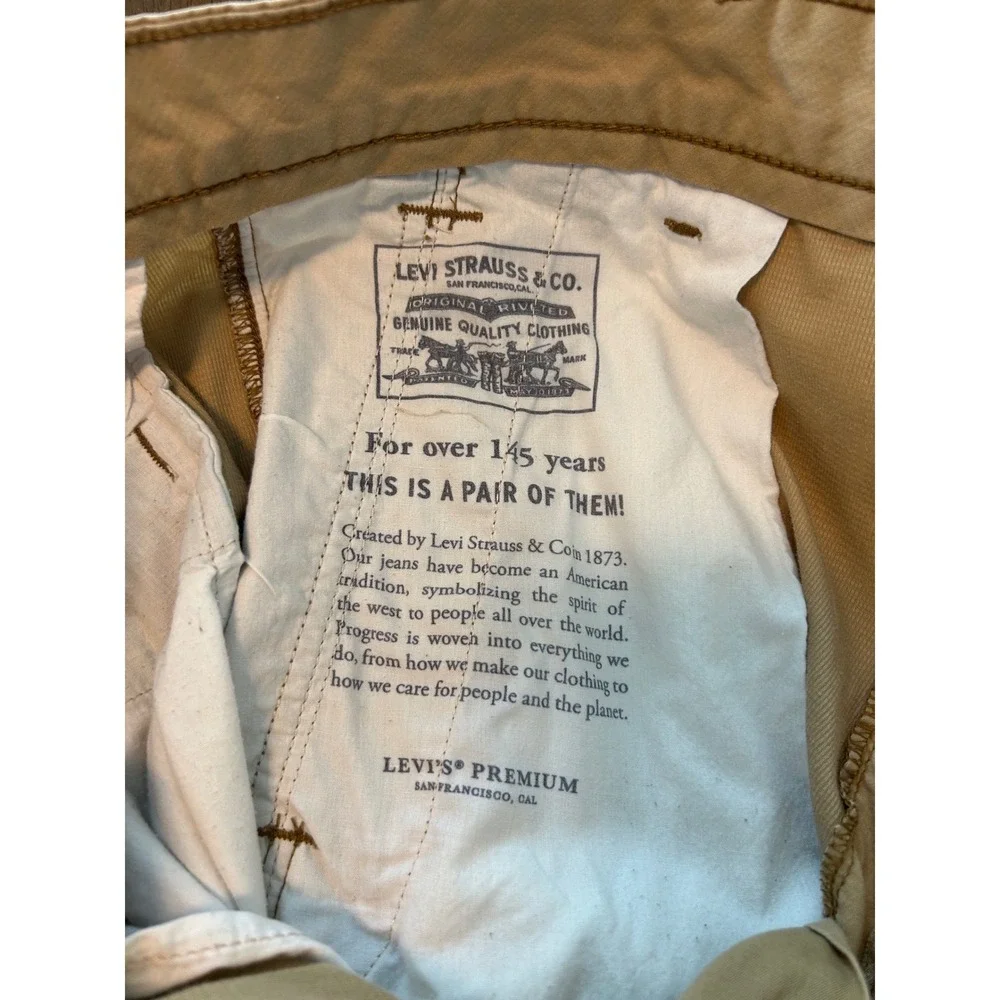 Levi's Premium Mens Tan Ripstop Cargo Shorts Khaki Utility 13581-0011 Size 36